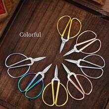 Handmade Delicate Mini Alloy Scissors, Stainless Steel DIY Handicraft Scissors, Tea Leaf Trimmer, Sharp Scissors For Crafts And Sewing, Utility Scissors - Multicolor - View 9