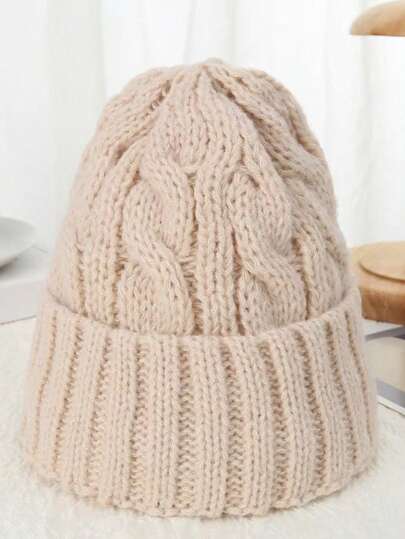 1pc Unisex Fashionable Embroidery Knitted Hat, Element Warm Cap, Suitable For Outdoor, Cold Weather, Autumn/Winter Autumn Accessories