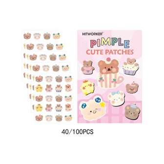 40/100PCS Cute Panda Cake Acne Patches, Acne Patches To Cover Acne And Imperfections, Gentle Cleansing Body Skin Patches, Holiday Gifts