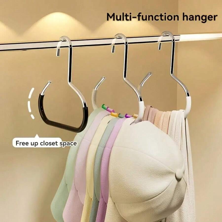 Fashionable Metal Hat Storage Set - Easy-To-Install Wall-Mounted Storage Box Suitable For Baseball Caps, Scarves, Belts, A Multifunctional Storage Solution - Wardrobe Decoration, Durable Plastic Structure, Practical Hooks - 1件 - 查看 1