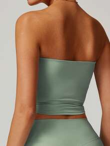 MASKERT 女士杯型露肩背心，透气运动瑜伽服，运动背心，舒适居家通勤背心