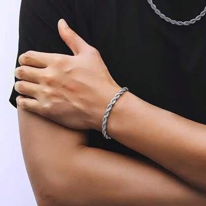 1 pièce Bracelet câble de niche pour homme, convient pour un port quotidien