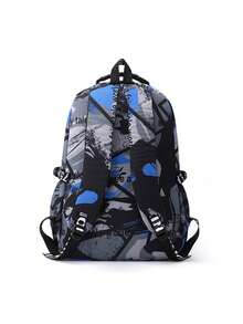 Schoolbag Male Junior High School Students High School Students College Students Computer Backpack Personalised Graffiti Large Capacity Shoulder Bag Large Capacity Bag