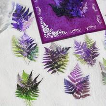 20 peças de adesivos decorativos de folhas de plantas para animais de estimação, adesivos decorativos para diário, material para scrapbooking, decoração para álbum, adesivos de diário