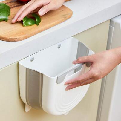 1pc Space-Saving Foldable Trash Can: Versatile, -Friendly & Portable For Kitchen, Car, Bathroom - Enhance Your D,Kitchen,Bathroom,Home,Household Suppliers