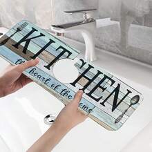 1 miếng lót thoát nước vòi nước bằng silicon chống trượt họa tiết vân gỗ cổ điển, miếng lót thoát nước nhà bếp, phù hợp với mọi loại vòi nước trong phòng tắm và nhà bếp. - Nhiều màu - Xem 9