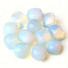 400G Opal Tumbled Polished White Crystals Bulk Crystal For Tumbling Cabbing Balancing Home Decoration Fish Tank Aquarium Vase Filler Gemstones Valentine's Day Festival Birthday Gift For Girl Woman 200G