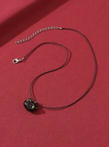 1 Pezzo Ciondolo Collana alla moda con Gatto Nero dagli Occhi Blu e Gialli, Carino per Feste e Giochi di Ruolo, Adatto per Uomini e Donne per Uso Quotidiano, Regalo per Coppie, Festival