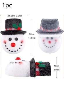 Snowman Christmas Porch Lampshade, Christmas Outdoor Decoration Holiday Lampshade, Suitable For Porch Lights, Garage Lights, Large Lamps, Christmas Outdoor Decoration Holiday Lampshade, Suitable For Porch Lights, Garage Lights, Large Lamps Installation. - Multicolor - View 6