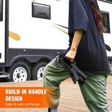 Heavy-Duty H-Shaped RV Tire Wheel Chocks - 2 Sets With Built-In Ratchet Wrench For 3.5" To 12" Tire Space - Stabilizer For Camper And Travel Trailer - Multicolor - View 10