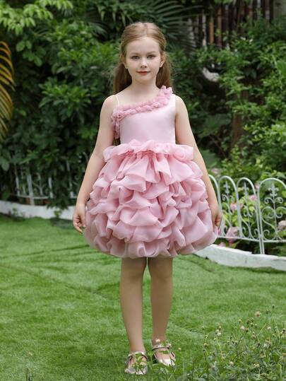 Young Girl Puff Tulle Party Dress Princess Gown, Suitable For Birthday Party, Valentine's Day Gift, Ball, Christmas Gift, Party, Casual Daily, Music Performance, Festival Celebration, Stage Show