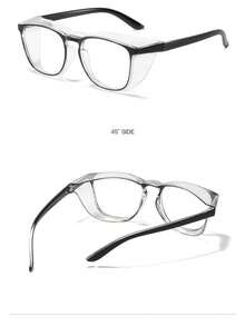 1 副时尚安全眼镜，透明防雾防刮防护眼镜，男女皆宜 - 無色 - 查看 5