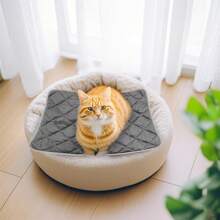 1pc Non-Electric Pet Heating Pad (No Heating Function), Insulation Dog Bed Mat, Cat Bed Mat, Insulation Pet Dog Pad, Pet Cat Bed, Pet Blanket, Suitable For Pet Cats And Dogs Indoor/Outdoor Activities In Winter, Washable Anti-Slip Dog/Cat Bed Pad (Grey)