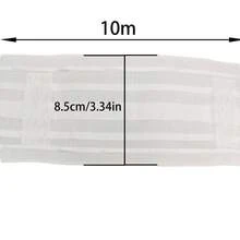 1 băng keo xếp ly rèm cửa đa năng 5m/10m, thích hợp cho thanh treo, móc có thể điều chỉnh, móc bốn chấu, móc chữ S, móc đơn, vòng kẹp, thích hợp cho may vá tại nhà, băng keo xếp ly, tự làm, túi treo thanh treo, băng keo treo rèm cửa - trắng - Xem 3