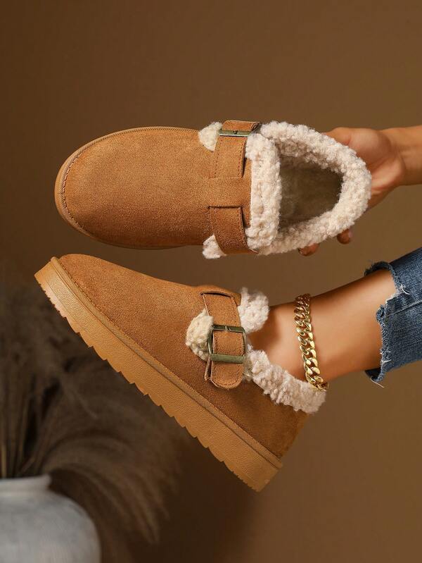 New Bohemian Style Cute Buckle Women's Outdoor Sports Boots, Women's Snow Boots