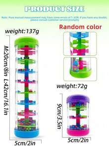 1 pieza/Set de 3 piezas de juguete antiestrés con sonido de lluvia de color aleatorio para adolescentes - Multicolor - Ver 4