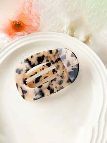 1个扁平圆形亚克力发爪夹，休闲发饰，适用于丸子头、马尾辫，可作发夹、发卡、发夹、发卡、发卡夹、学生用品、发饰 - 彩色 - 查看 13