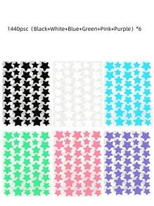 1120/840/560/280 Pcs Star Stickers, Back To School,Halloween & Christmas Decoration Stickers, Colorful Five-Pointed Star Stickers For Party, Holiday Photo Decoration, Face Decor Stickers (1 Sheet Per Color), For Decoration Only (Not For Makeup)2000/1400/160/80/40