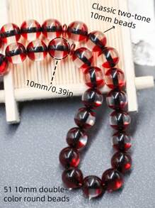 1 件 51 件 10 毫米经典双色串珠手链念珠，穆斯林中东男女通用珠宝，适合节日佩戴和日常佩戴 - 彩色 - 查看 9