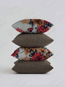 Floral Vermelha-Marrom
