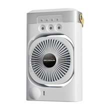 Portable USB Desktop Fan, Three-Speed Three-Hole Spray Fan, Humidifying And Cooling Spray Fan, With Seven-Color Lights, Highly Suitable For Home, Office And Summer Use, It Is A Multi-Functional Appliance