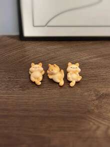3pcs Cute Mini Cat Statues, Resin DIY Desktop Decorations, Miniature Landscape Accessories, Suitable For Various Rooms, Festival Creative Decorations, Christmas, Halloween, Cat Enthusiasts' Preferred Gifts - Multicolor - View 9