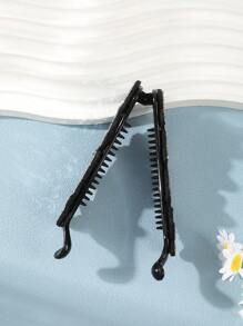 1 件优雅星光水钻发夹、香蕉夹、刘海夹、垂直夹、马尾夹、休闲时尚发饰、爪夹、发夹、发夹、发夹、发夹、学校用品