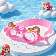 1pc Transparent Cartoon Design Swimming Goggles, Beach Essentials, Beach Accessories, Pool Float
