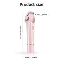二合一女士电动剃须刀，可充电双头电动剃须刀，适用于腿部、手臂、身体、腋下毛发修剪器，干湿两用，是送给家人和朋友的母亲节好礼物