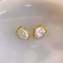 Vintage Elegant Style Irregular Imitation Design Stud Earrings For Women Dating Earrings - Multicolor - View 6