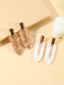 4 件套优雅棕白醋酸纤维发夹 - 可爱椭圆形鳄鱼夹发卡套装，适合女士和女孩，无缝侧刘海发夹，完美打造时尚盘发和刘海造型，日常佩戴的理想之选。关键词：秋季、头发、发饰、女士发饰、旅行、发饰、女士发饰、美发工具、美发用品、美发用品、美容配饰、礼物、旅行、女士礼物、美发用品、圣诞袜填充物、圣诞袜填充物、女士圣诞袜填充物、圣诞袜填充物、女士礼物、礼物、圣诞礼物、成人圣诞袜填充物、成人圣诞袜填充物、圣诞袜填充物、成人成人圣诞袜填充物、 ... - 白色+色 - 查看 3