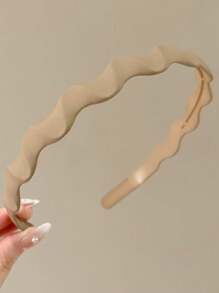 4件装纯色休闲亚克力宽边防滑头带化妆发带简约日常头饰适合所有季节发箍 - 彩色 - 查看 4