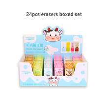 1/2/4/24pcs Milk Erasers, Cartoon Mini Banana Chocolate Milk Box Less Dust PVC For Pencil Cleaning Back To School Student Graduation Office - Multicolor - View 15