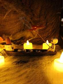 1 件可爱骷髅船回流香炉，适用于家居装饰、卧室装饰、办公室和学生、储物、婚礼装饰、家居装饰、珠宝收纳、派对装饰、最佳礼物 - 查看 8