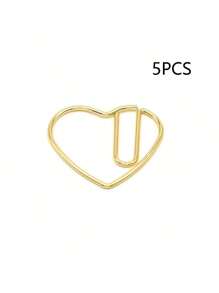 200PCS Metal Heart-Shaped Paper Clips, Label Clips, Suitable For Organizing Office Stationery And Daily Office Decoration Paper, Mother's Day Gifts And Perfect Holiday Gifts, Bookmark Supplies, Stationery, Valentine's Day, Birthdays
