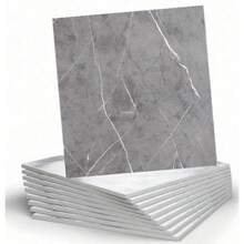 30pcs Gorgeous Marble Gilt Sticky Wallpaper, Glossy Imitation Ceramic Tile Wall Stickers, Self-Adhesive Wall Paper, Wall Decoration Wall Paper, 3d Texture, Bathroom Bathroom Kitchen Wall Background Wall, Home Decor, Room Decor - Multicolor - View 17