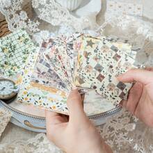 200 张复古剪贴簿纸，秋季花卉和绿色蕨类主题美学剪贴簿纸，复古绿色森林和秋季图案墙壁拼贴剪贴簿用品工艺装饰纸用于房间墙壁感恩节装饰纸卡片制作礼物 - 均碼 - 查看 8