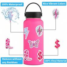 50pcs Pink Preppy Stickers Vinyl Aesthetics Stickers Decals For Scrapbook, Journaling, Laptop, Bumper, Skateboard, Water Bottles, Computer, Phone, Cartoon, Helmets, Cars - Multicolor - View 7