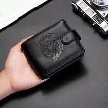 Men's Short Zipper Wallet New Style Coin Purse For Men Wallet Mini Wallet Purse Wallet Men Wallet Leather Small Wallet - Black - View 11