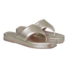 Women's Papete Flip Flop With Delta Wing Flatform - Champagne - View 2