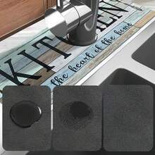 1 miếng lót thoát nước vòi nước bằng silicon chống trượt họa tiết vân gỗ cổ điển, miếng lót thoát nước nhà bếp, phù hợp với mọi loại vòi nước trong phòng tắm và nhà bếp. - Nhiều màu - Xem 11