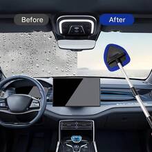 11pcs Auto Windshield Cleaning Kit With 6 Reusable Microfiber Pads, 2 Spray Bottles, Extendable Handles - Green, Popular Auto Cleaning Essential - 藍色 - 查看 3