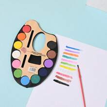 (Paint+Brush)Beginner Watercolor Powder Solid Watercolor Paint Set Art Watercolor DIY Painting Graffiti Can Be Water Watercolour Paint Set, Paint Blocks For Children,12 Colors Watercolor Block Perfect For Kids, Art Supplies For Beginners - Multicolor - View 2