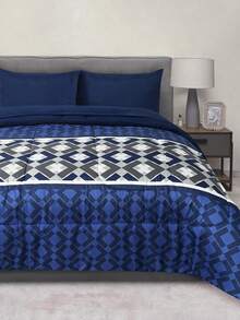 Home Elephant Edredón Set Matrimonial y King Size Microfibra Extra Suave con Sábanas Incluidas Varios Modelos - Azul Marino - Ver 3