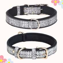 CP503-1 可爱编织图案清新风格狗项圈，舒适耐用的宠物项圈