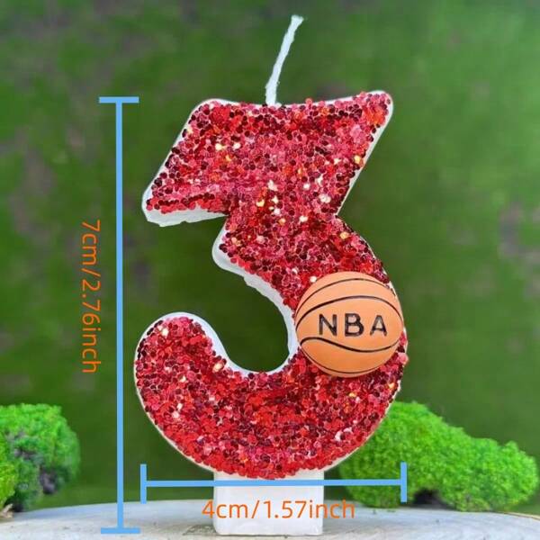 Creative 0-9 Number Letter Candles, Handmade DIY Birthday Cake, Party Decor Candles With Ombre Purple Flowers And Glitter, Celebratory Birthday Party Decorations