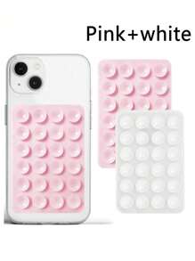 6pcs/Set 24pcs Silicone Suction Cup Phone Stand Pad, Multi-Function Suction Cup Wall Mount Bracket Square Non-Slip Phone Case Holder Suitable For Most Phones, Great For Home, Outdoor Shooting (1/2/3/6pcs Available)