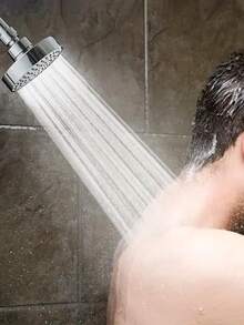 2 pezzi/set Soffione doccia rotondo montato a parete ad alta pressione, soffione doccia ad alta pressione con ugelli in silicone, soffione doccia in plastica durevole con supporto a parete regolabile, design a risparmio idrico e anti-schizzi, stile minimalista moderno, adatto per bagni di casa e hotel, bagni moderni, bagni alla moda e bagni di camper, accessori da bagno moderni montati a parete, regalo ideale per famiglia e amici - Multicolore - Visualizzare 5