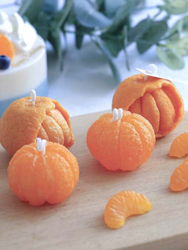 Artificial Fruit Orange Shape Silicone Candle Mold