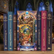 Fantasy Store DIY Handmade Collection Toys Wooden Splicing Book Stand Hut Family And Friends Birthday School Season Halloween Christmas New Year Valentine's Day Easter Gift - Blue Purple - View 3